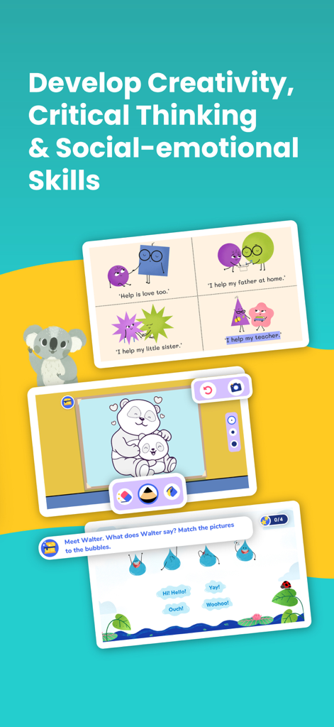 BOOKR Class Learn English - Actividades educativas en la aplicación BOOKR Class centradas en la creatividad y el aprendizaje socioemocional.