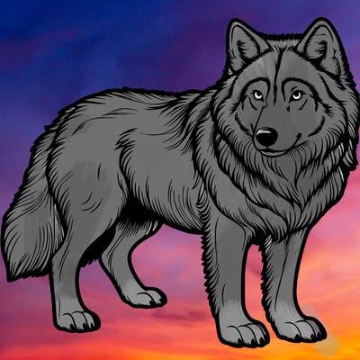realistic wolf