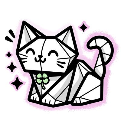 lucky cat origami