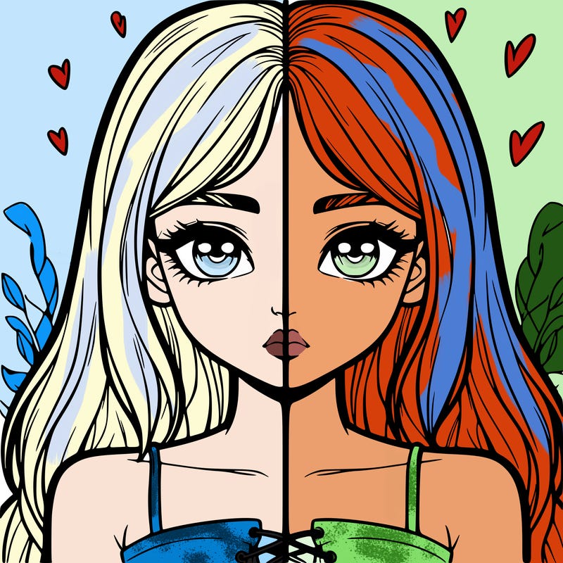 realistic girl split