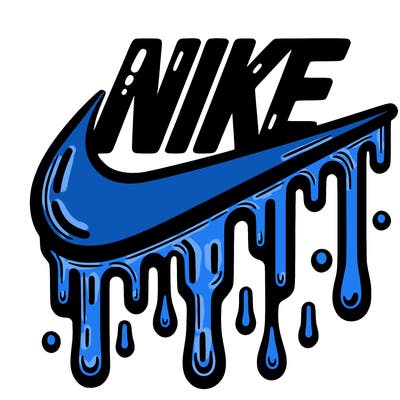 dripping nike logo