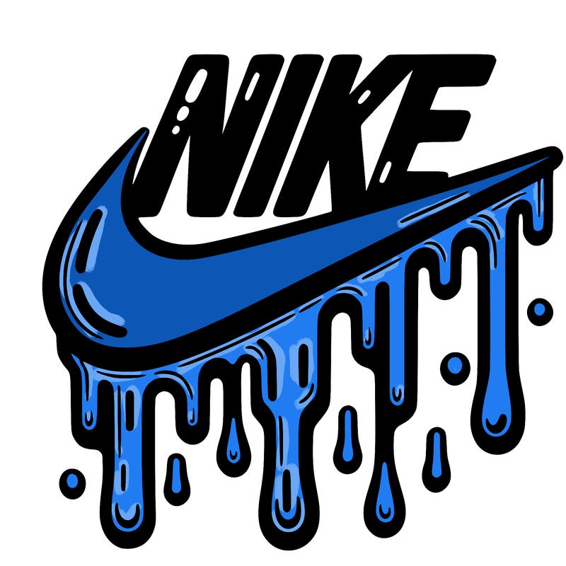 dripping nike logo