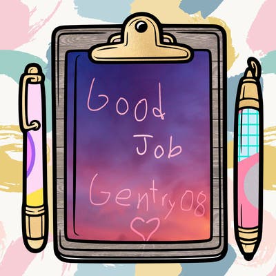 blank clip board with pen