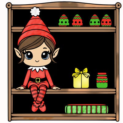 girl elf on a shelf