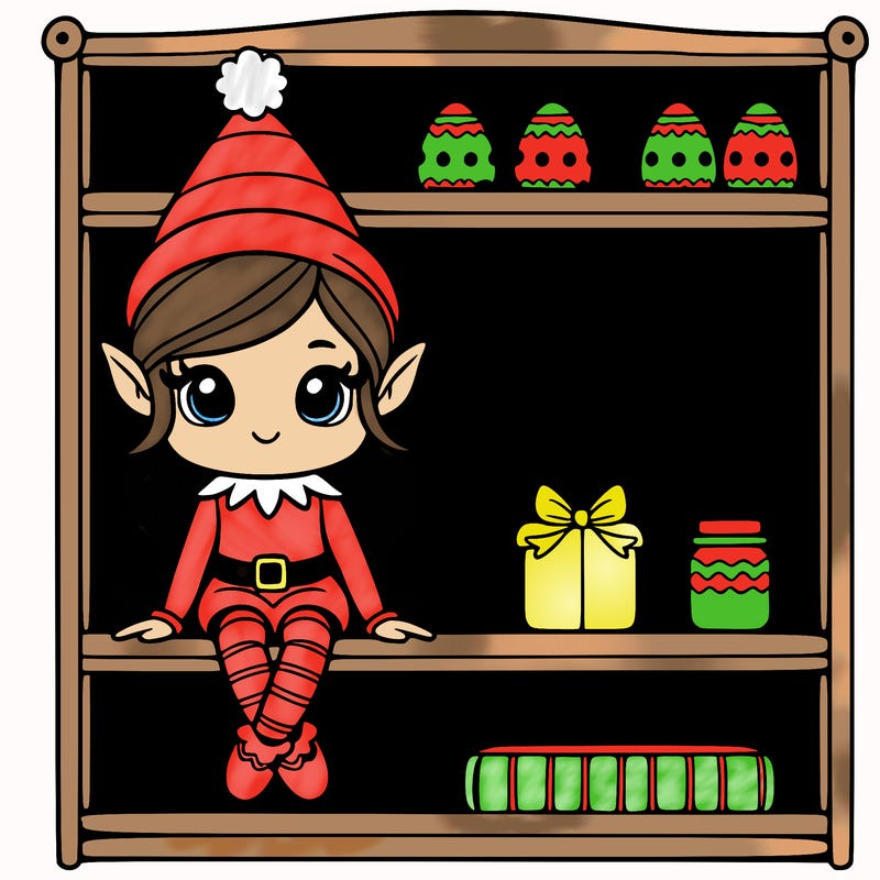 girl elf on a shelf