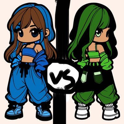 girl in crop top and baggy pants