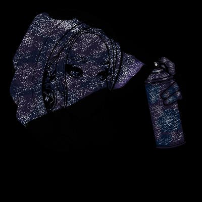 a realistic girl, spray painting