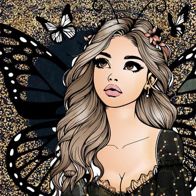 butterfly fairy realistic girl