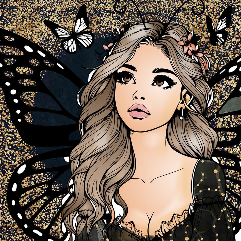 butterfly fairy realistic girl