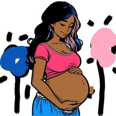 woman heavily pregnant realistic