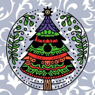 mandala sapin de noel