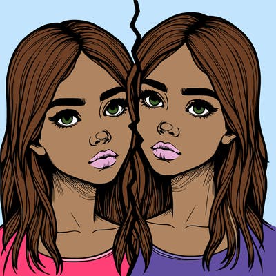 realistic girl split