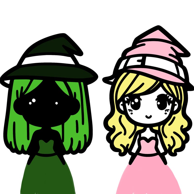 elpheba and glinda realistic