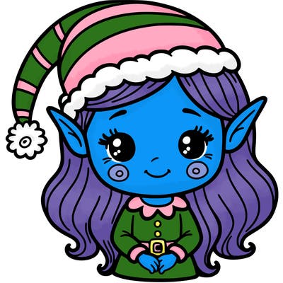christmas elf girl
