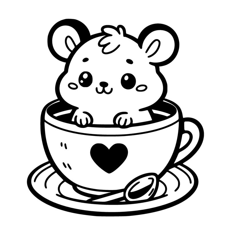 hamster sitting in a teacup