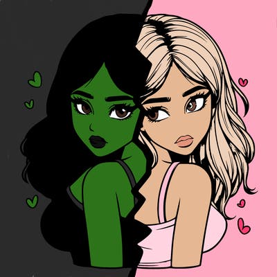 realistic girl split