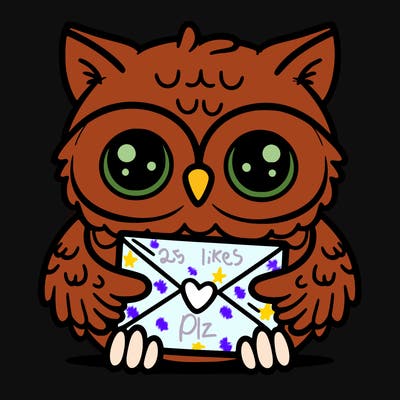 owl holding an envelope