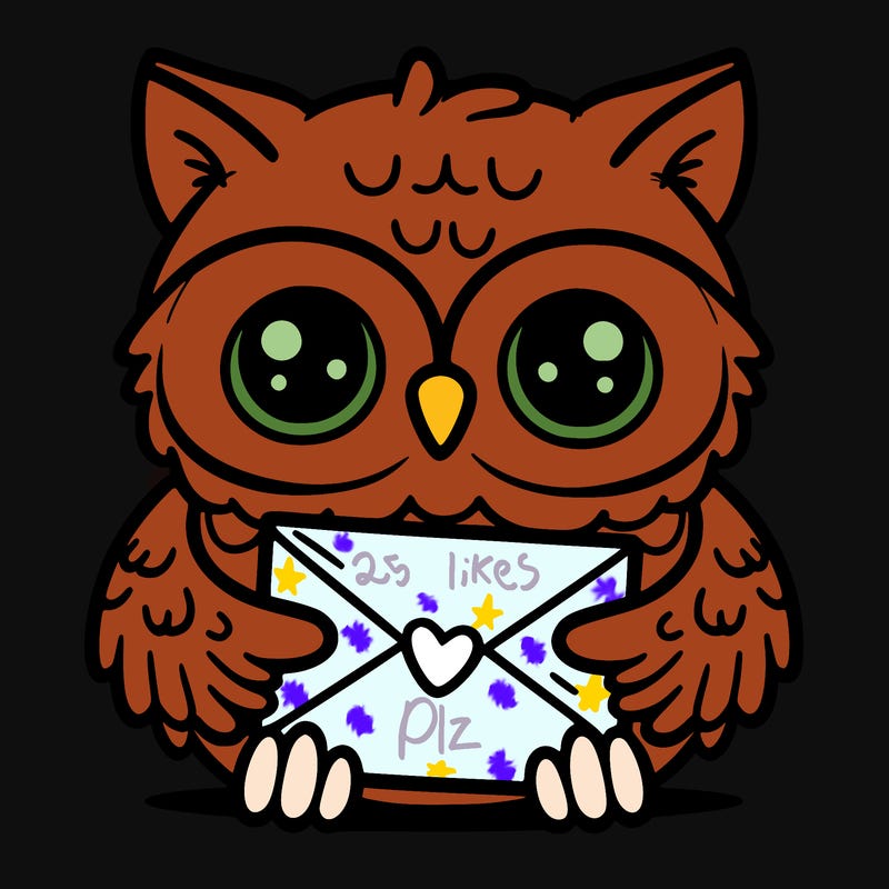 owl holding an envelope