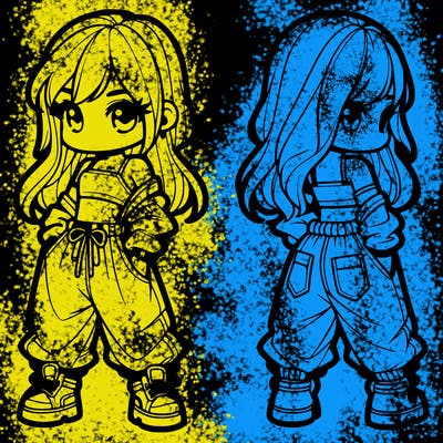 girl in crop top and baggy pants