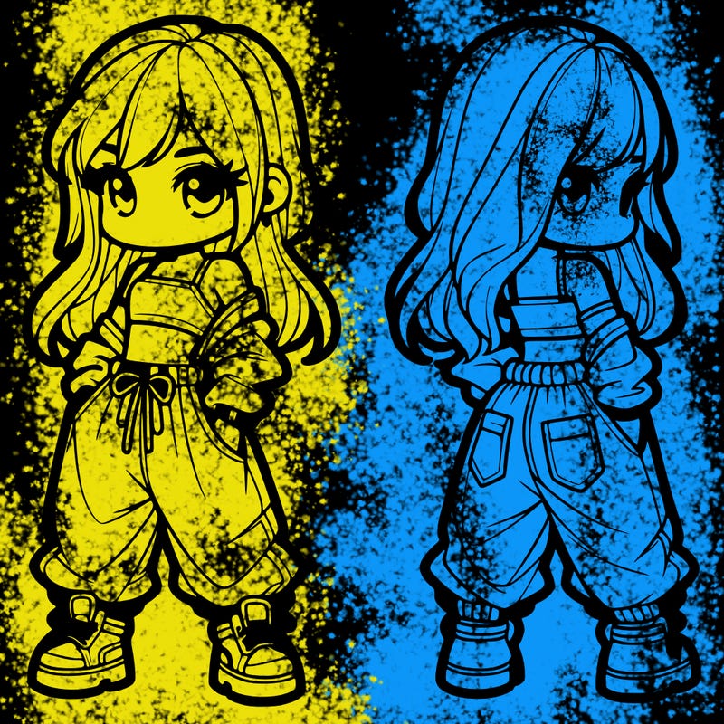 girl in crop top and baggy pants