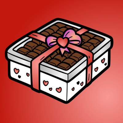 a box of chocolate for valentines day