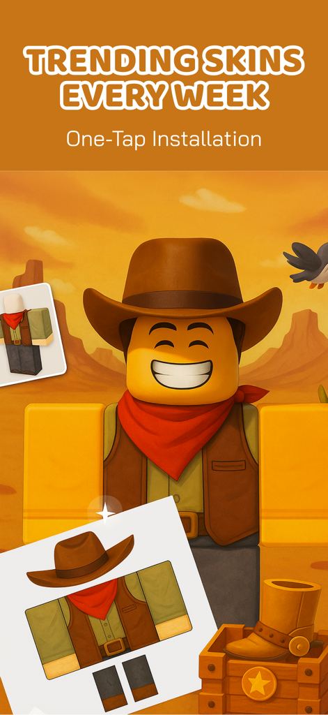 SkinBlox-Skin Maker for Roblox - Roblox cowboy skin design with trending skins every week headline