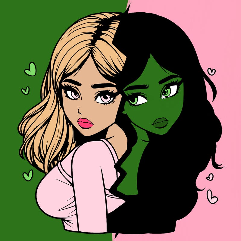 realistic girl split