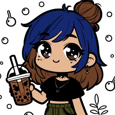 girl holding boba