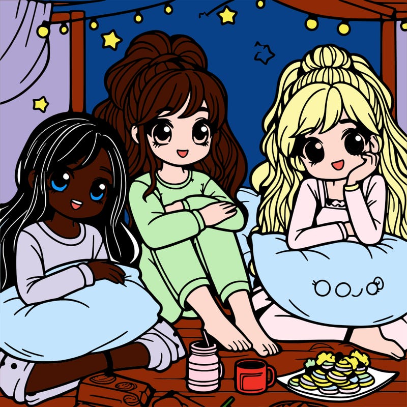 girls at sleepover