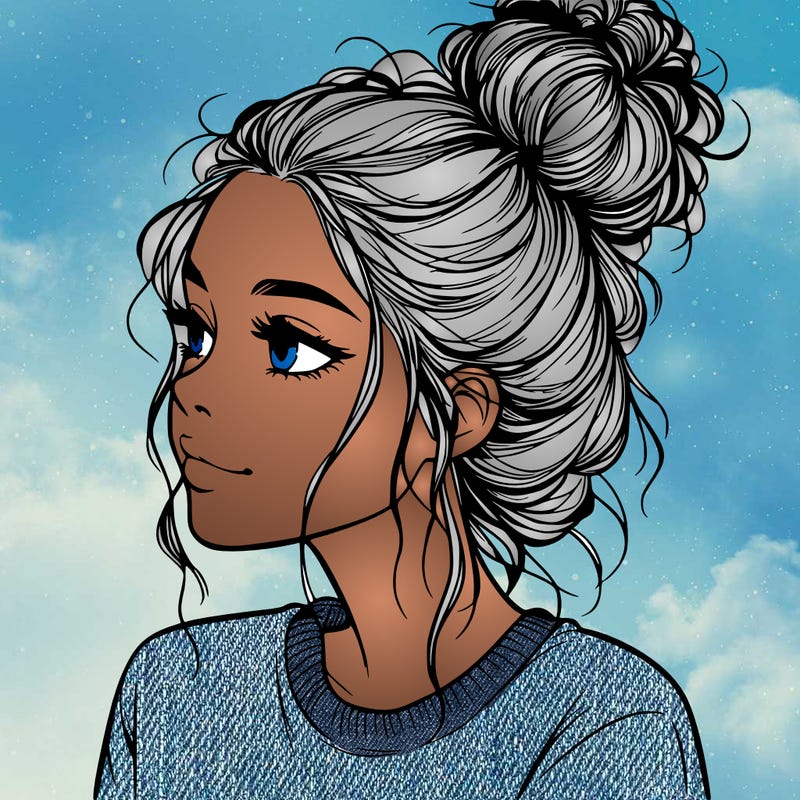 a realistic girl with a messy bun