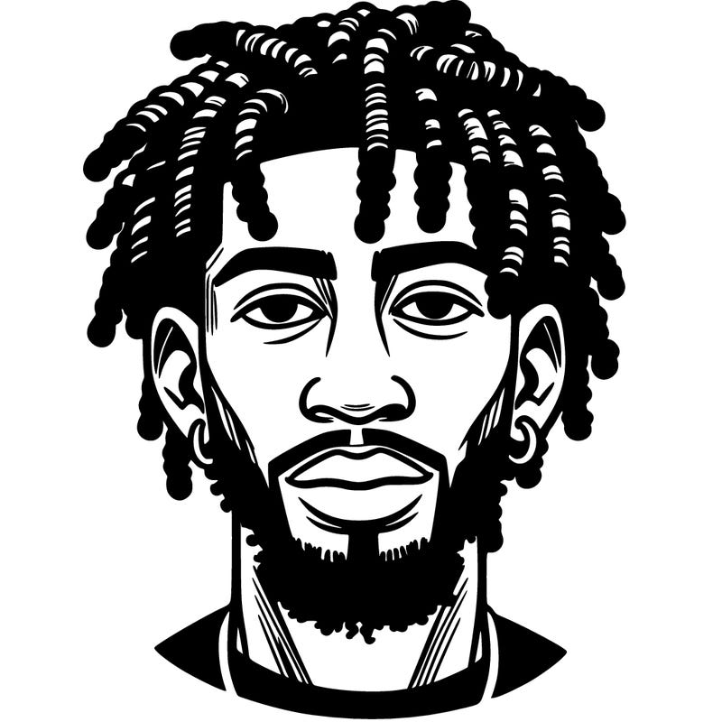 black man with locs