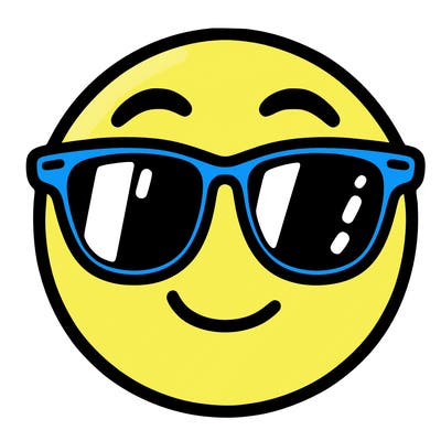 emoji with sunglasses