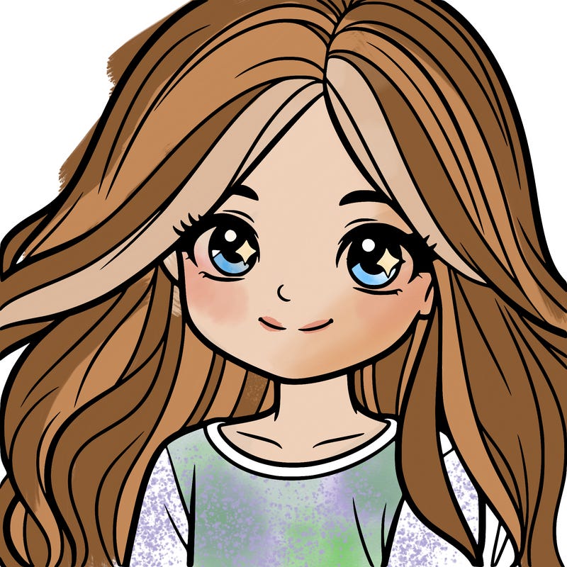 a 12 year old girl with long hair