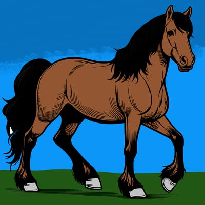 realistic horse