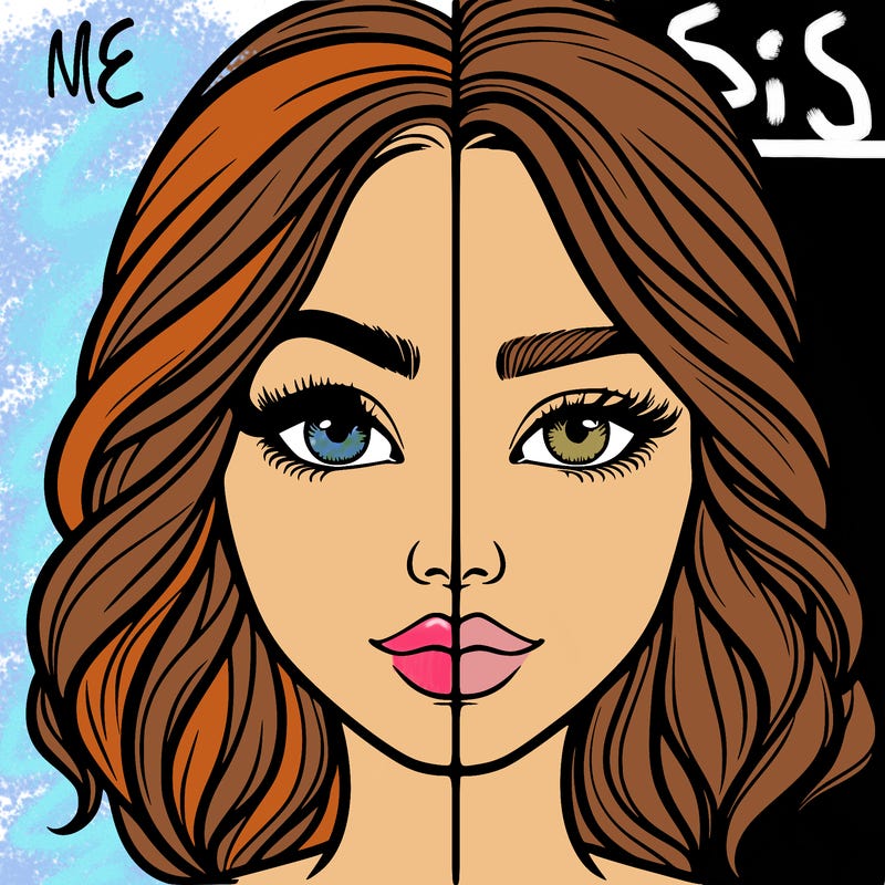 realistic girl split half