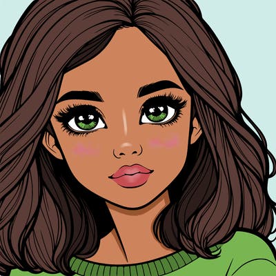 realistic girl whith cute eyes