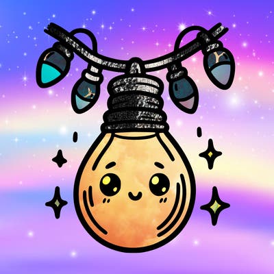 small bulb of a garland