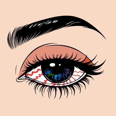 eye closed realistic