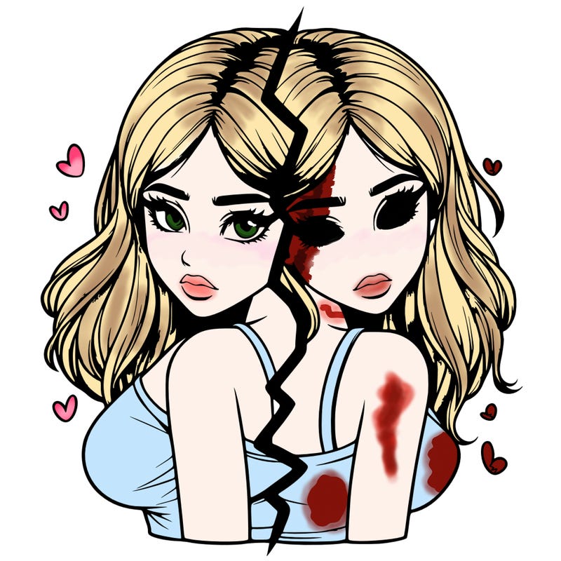 realistic girl split