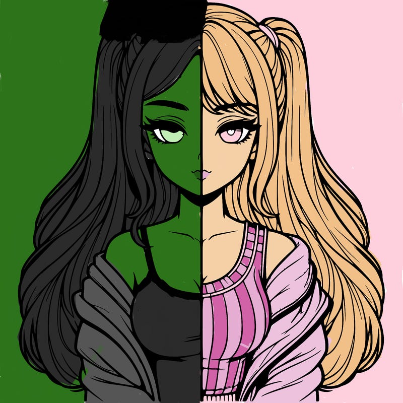 realistic girl split