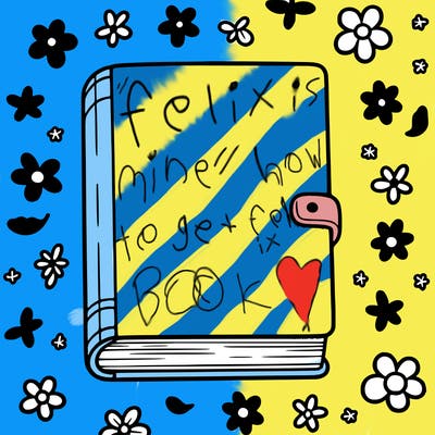 book with empty front cover