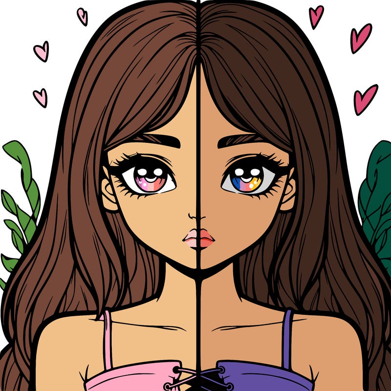 realistic girl split