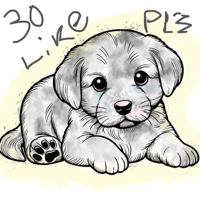 a cute realistic puppy