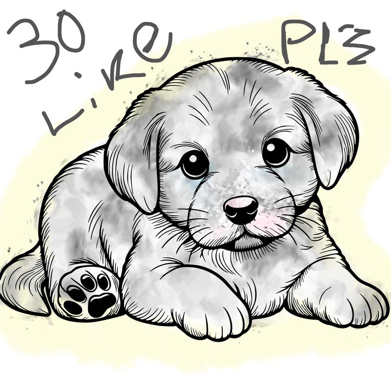 a cute realistic puppy