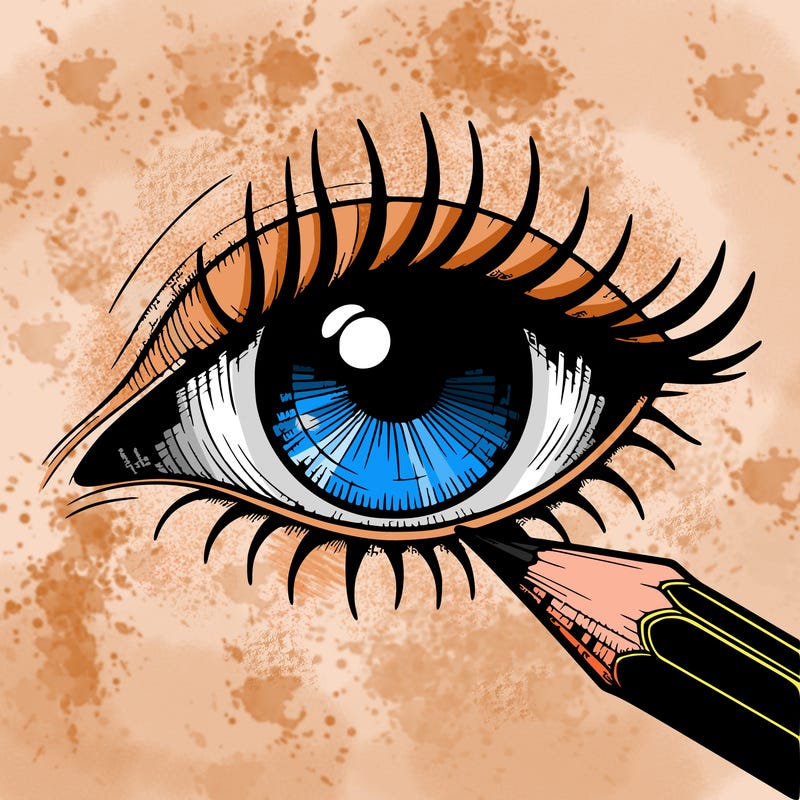 eye drawing pencil