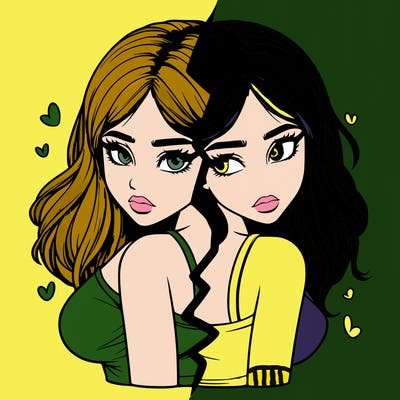 realistic girl split