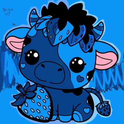 cute strawberry cow