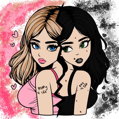 realistic girl split