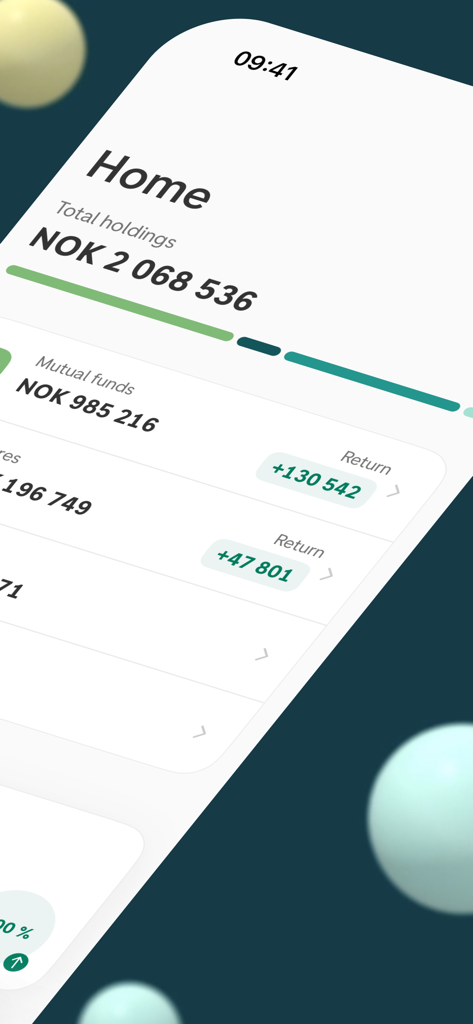 Spare - Spare app home screen displaying total holdings and mutual fund investment returns