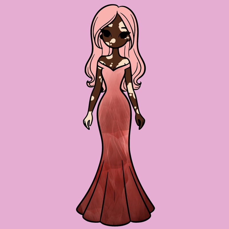 girl in long fitted dress